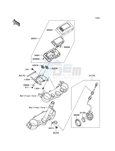 KLX450R KLX450ABF EU drawing Meter(s)