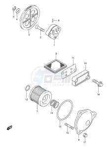 AN125 (E2) Burgman drawing OIL PUMP