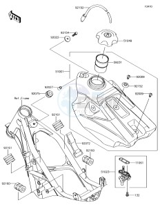 KX85-II KX85DGF EU drawing Fuel Tank