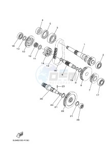 YFM350FWA YFM350DE GRIZZLY 350 4WD (1NSD 1NSE 1NSF) drawing TRANSMISSION