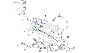 RS 250 drawing Rear master brake cylinder