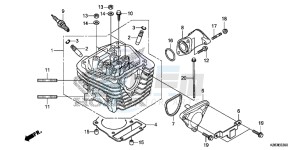 CRF125FE CRF125F Europe Direct - (ED) drawing CYLINDER HEAD