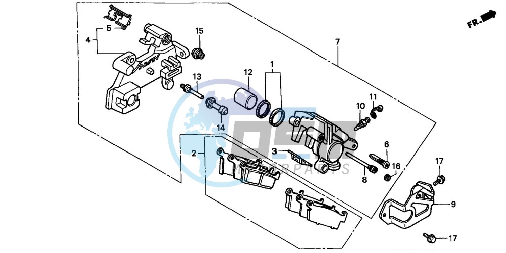 REAR BRAKE CALIPER