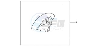 CBR1000RR9 France - (F / CMF REP) drawing CARBON FIBER FRONT FENDER