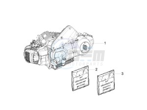 X Evo 125 Euro 3 drawing Engine, assembly