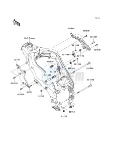 ZX 1000 D [NINJA ZX-10R] (D6F-D7FA) D7F drawing ENGINE MOUNT