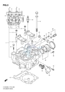 LT-Z400 (E19) drawing CYLINDER HEAD