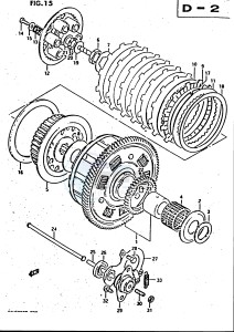 GSX500E (E39) drawing CLUTCH