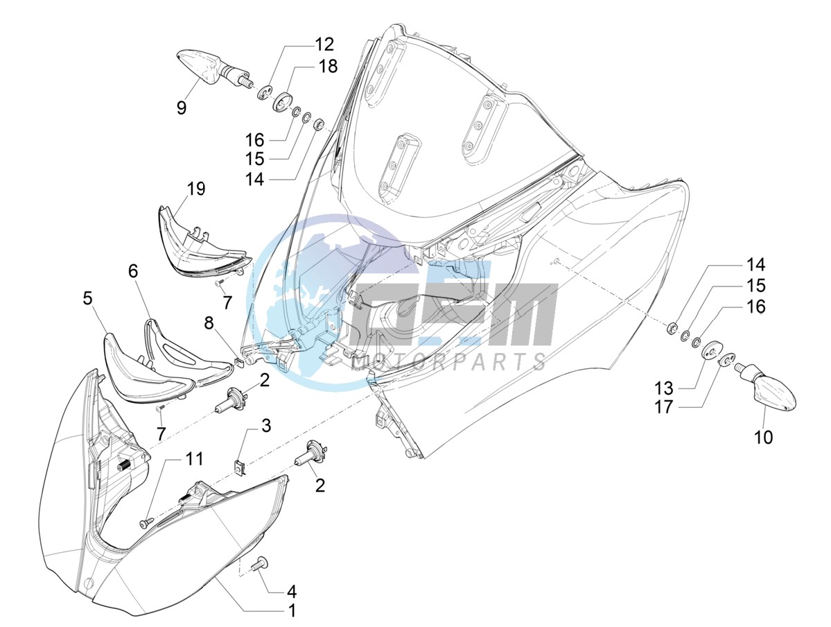 Front headlamps - Turn signal lamps