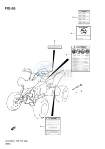 LT-Z400 (E28-E33) drawing LABEL (LT-Z400ZL1 E28)