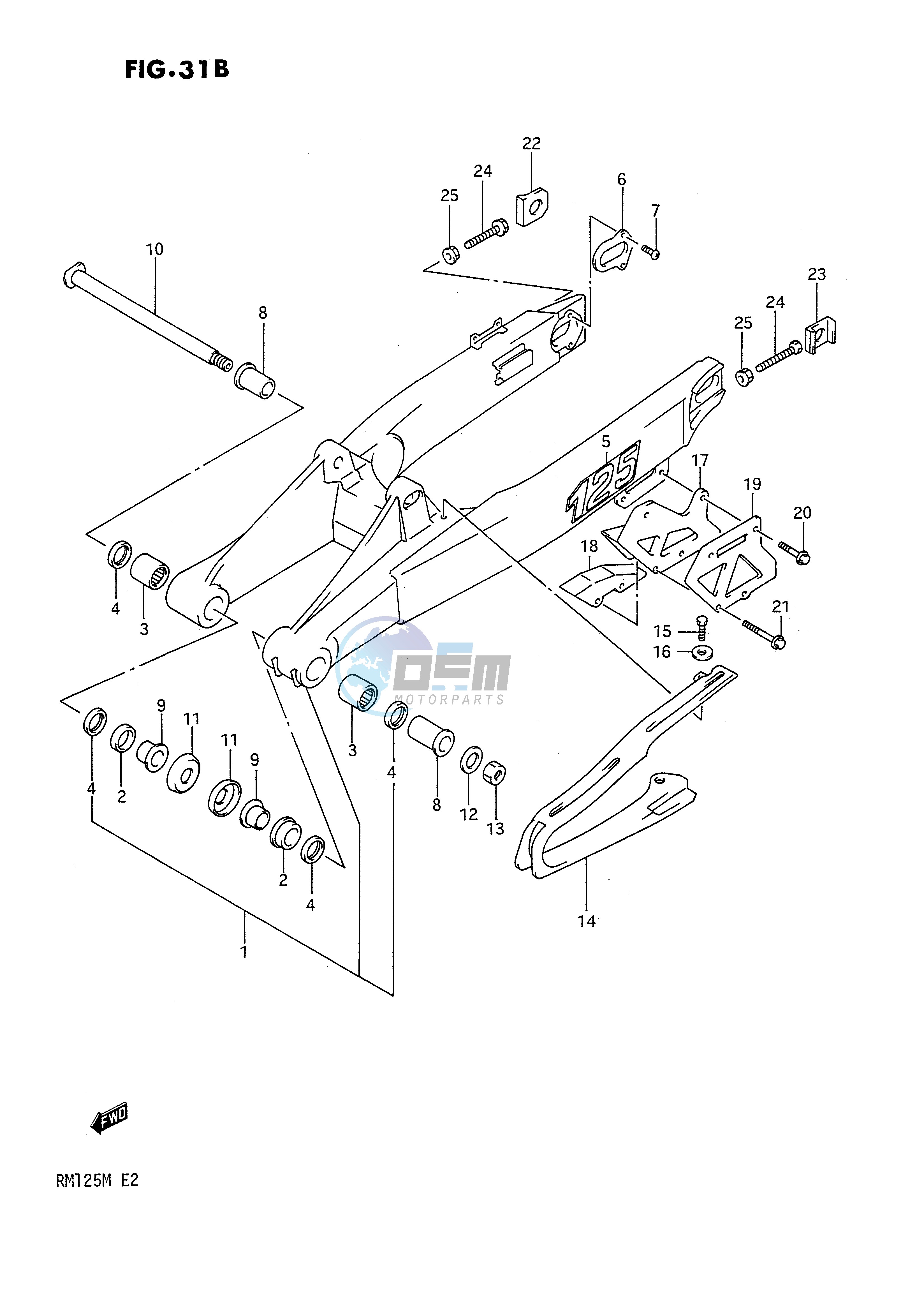 REAR SWINGING ARM (MODEL M)