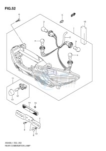 AN400 (E2) Burgman drawing REAR COMBINATION LAMP