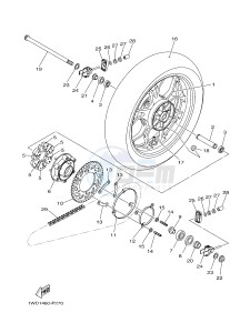 YZF-R25 249 (1WD9) drawing REAR WHEEL