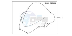 CB600F2 HORNET drawing HIGHWIND SCREEN