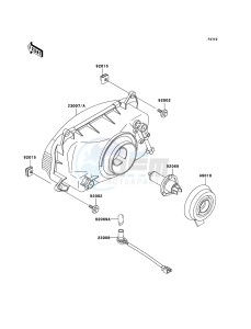 ZZR600 ZX600-E13H GB XX (EU ME A(FRICA) drawing Headlight(s)