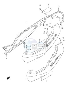 GSF1200 (E2) Bandit drawing FRAME COVER (GSF1200X SX)