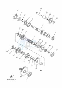 YXM700E YXM70VPAK (B5FH) drawing TRANSMISSION