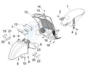 Beverly 300 ie Tourer (USA) USA drawing Wheel housing - Mudguard