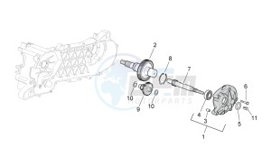 SR 50 H2O new ie AND carb. drawing Transmission final drive