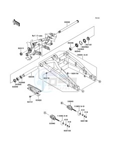 ER-6f ABS EX650B6F GB XX (EU ME A(FRICA) drawing Swingarm