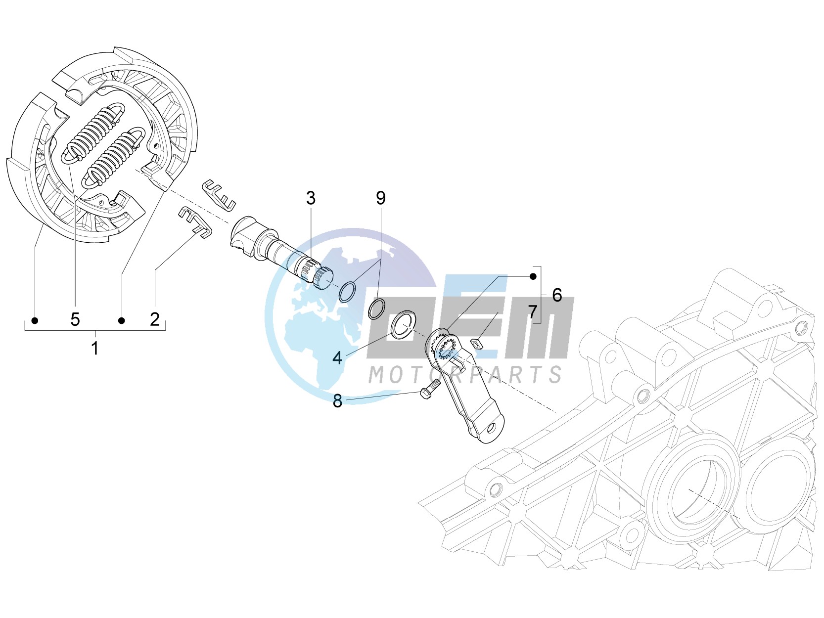 Rear brake - Brake jaw