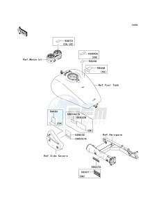 VN 1600 B [VULCAN 1600 MEAN STREAK] (B6F-B8FA) B6F drawing LABELS