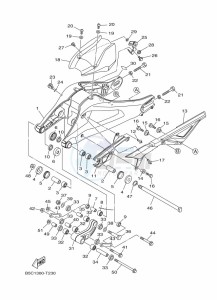 TRACER 900 MTT850 (B5CM) drawing REAR ARM