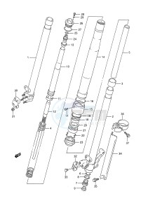 RM250 (E28) drawing FRONT DAMPER (MODEL M)