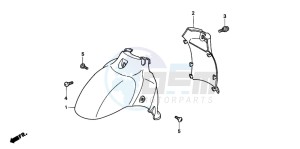 SRX90 50 drawing FRONT FENDER