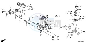 TRX500FPAC drawing STEERING SHAFT (TRX500FPA)