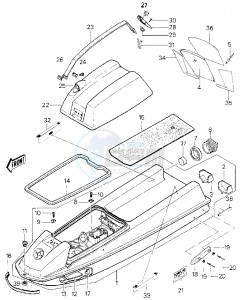 JS 550 A [JS550] (A5-A8) [JS550] drawing HULL_ENGINE HOOD -- JS550-A8- -