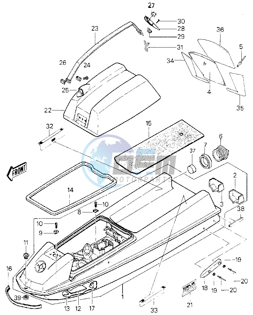 HULL_ENGINE HOOD -- JS550-A8- -