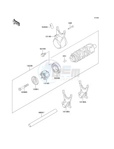 EN 500 C [VULCAN 500 LTD] (C10) C10 drawing GEAR CHANGE DRUM_SHIFT FORK-- S- -