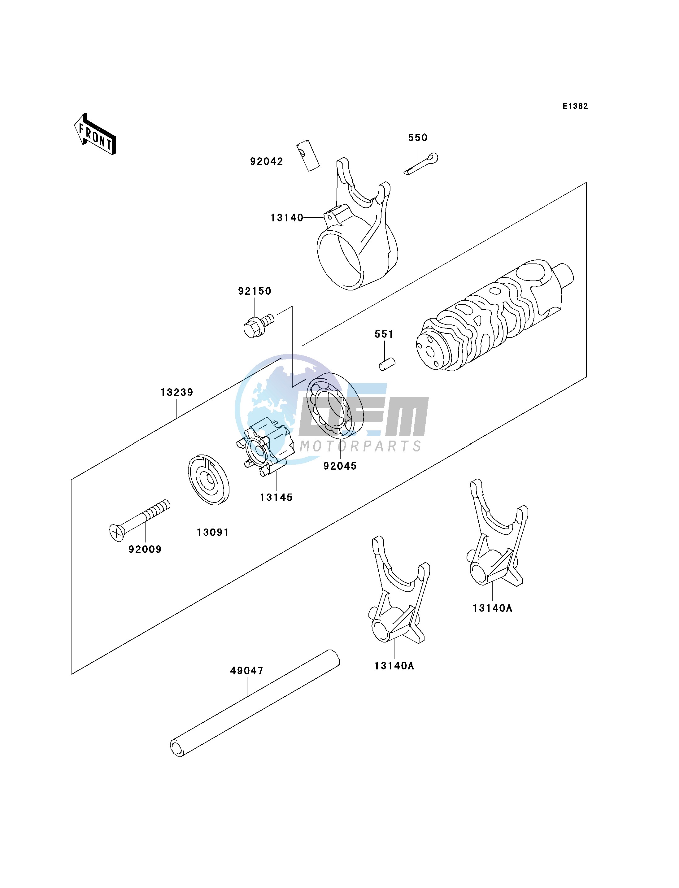 GEAR CHANGE DRUM_SHIFT FORK-- S- -