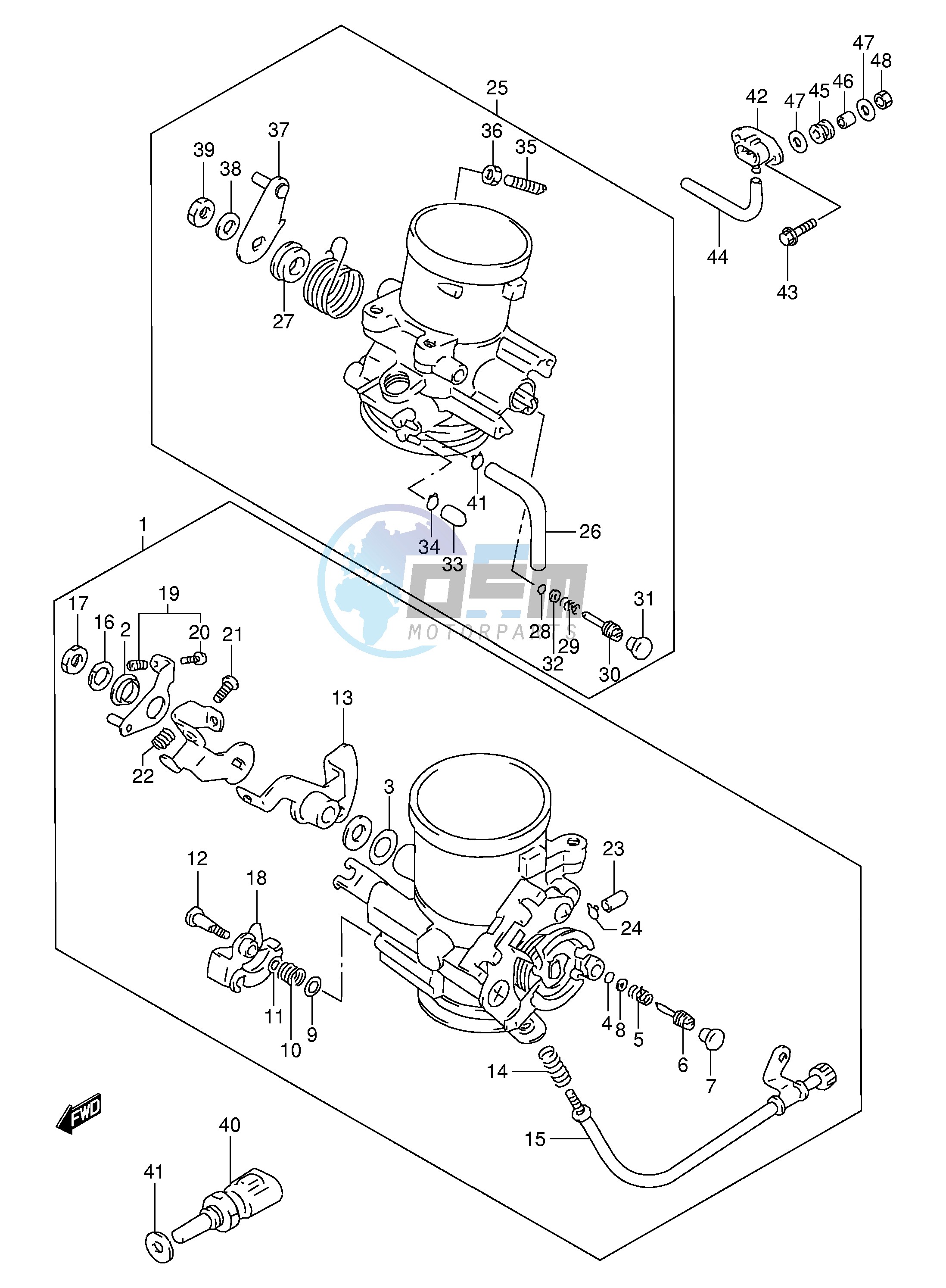 THROTTLE BODY (MODEL W X Y K1)