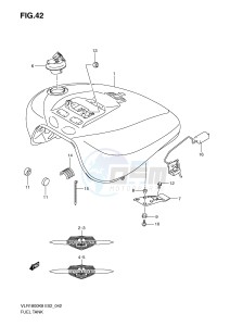 VLR1800 (E2) drawing FUEL TANK (VLR1800K8 UFK8 K9 UFK9)