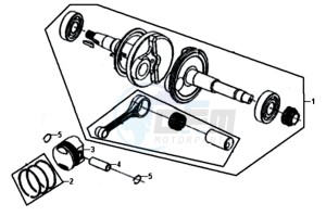 ALLO 50 45 KM/H L6 drawing CRANKSHAFT