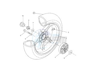 NS AEROX 50 drawing REAR WHEEL