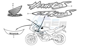 CB600F2 CB600S drawing MARK (2)