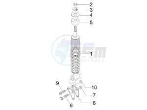 S 125 4T E3 drawing Rear suspension - Shock absorber - s