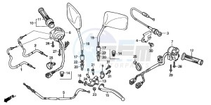 CBF600NA drawing HANDLE LEVER/SWITCH/ CABLE