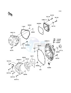 Z750 ZR750L7F GB XX (EU ME A(FRICA) drawing Engine Cover(s)