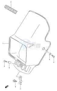 DR350 (E1) drawing HEADLAMP COVER (E24)