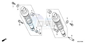 VT750C2BC drawing REAR CUSHION (VT750C2B/C2S)