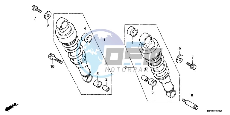 REAR CUSHION (VT750C2B/C2S)