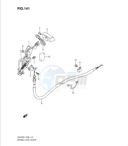 AN400Z drawing BRAKE LOCK LEVER