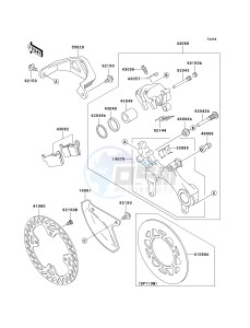 KX 125 M (M2) drawing REAR BRAKE