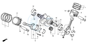 VTR1000F FIRE STORM drawing CRANKSHAFT/PISTON