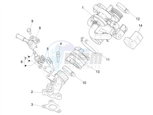 PRIMAVERA 50 4T-3V NOABS E4 (EMEA) drawing Throttle body - Injector - Induction joint