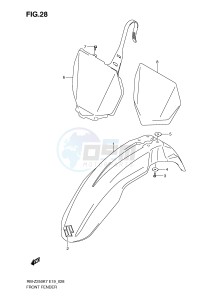 RM-Z250 (E19) drawing FRONT FENDER